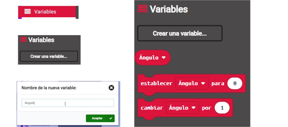 Proceso para crear una variable