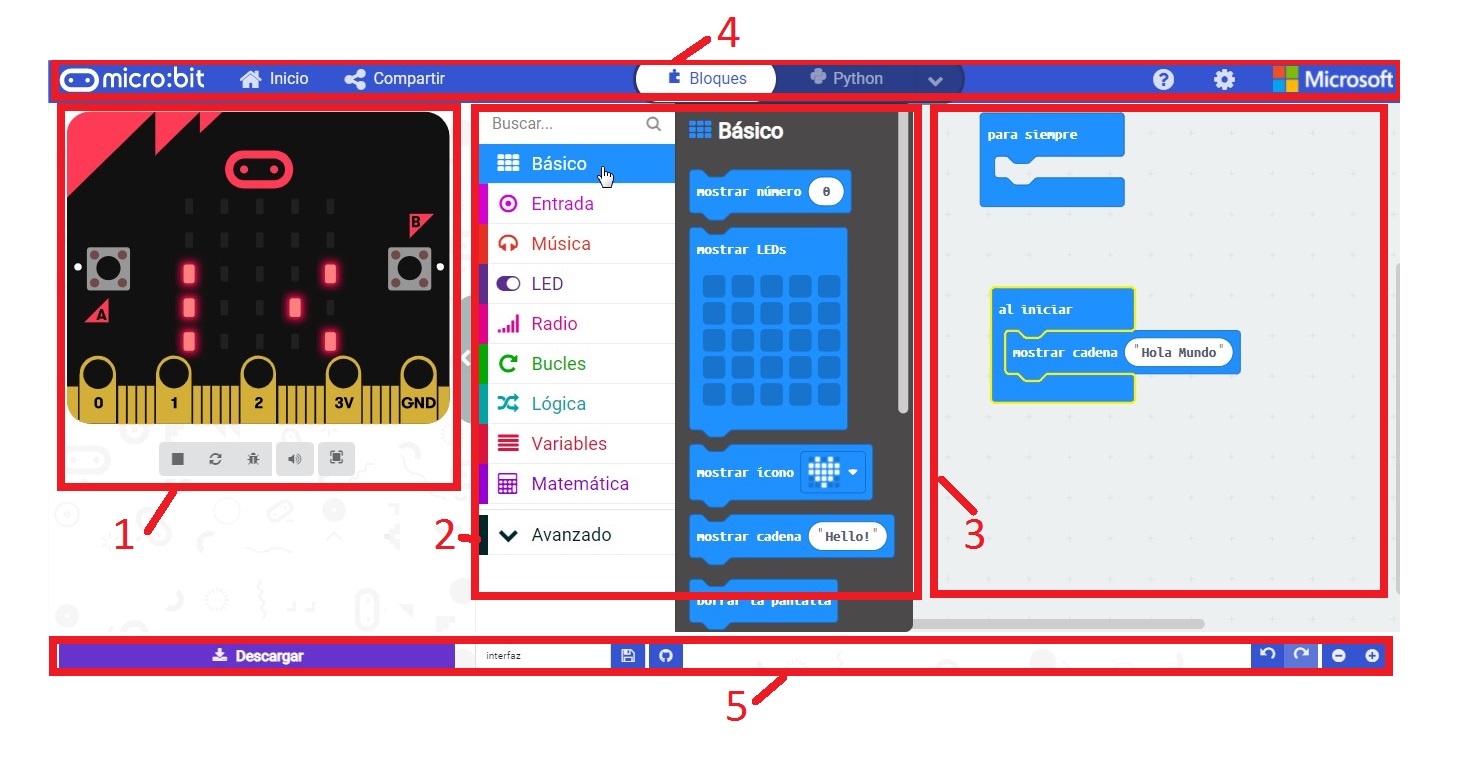 Interfaz Makecode