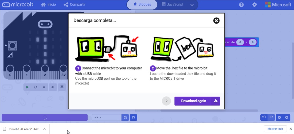 Descargar programa a Micro:bit